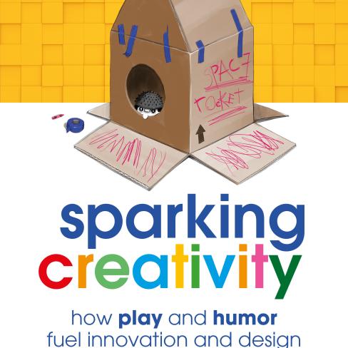 Book cover with cardboard playhouse